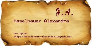 Haselbauer Alexandra névjegykártya